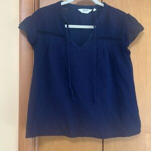 Candace Cameron Bure Navy top size small
